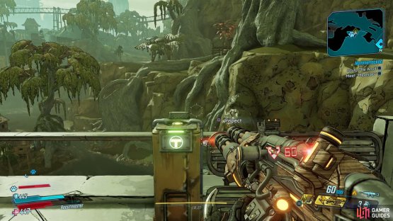 You’ll be able to find the Typhon log overlooking the wilderness in the center of the map,