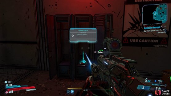 after you’ve killed the Interrogator and pick up the key.