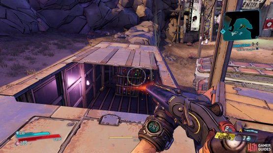 the Dead Drop can be found in one of the containers.