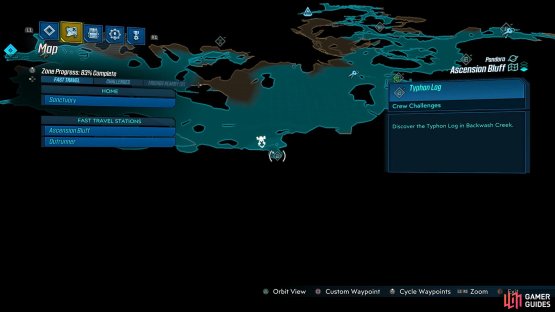 Search the cliff east of the Legendary Hunt