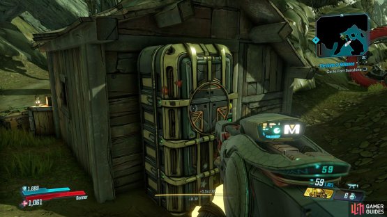 search behind the shack to find the Dead Drop.