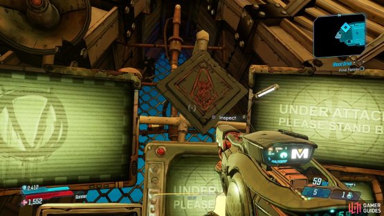 then look above the monitors to find the Eridian Writing.