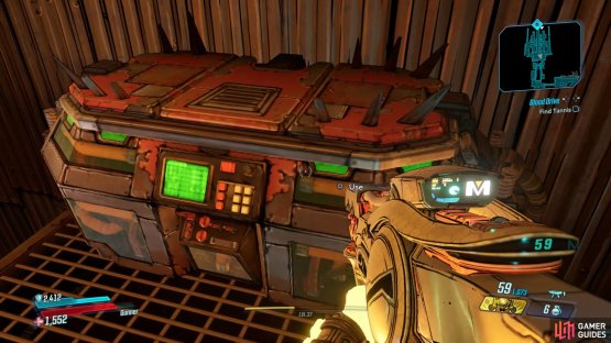which will take you up and over to the Red Chest.