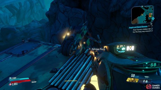 to find another Dead Claptrap on the cliff’s edge.