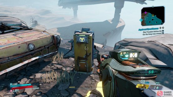 You’ll come across the first Typhon Log along the northern cliff