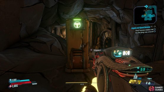 you’ll find this on your left as you pass some stairs.