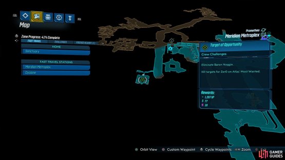 Head to the southwest part of the map to find his hideout