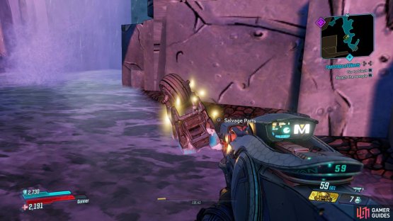 to find the Dead Claptrap at the bottom of it.