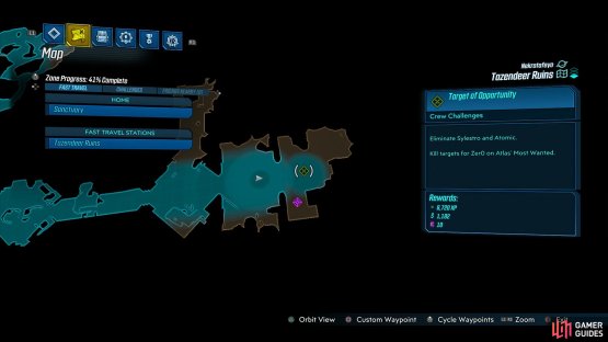 Take the eastern path at Charnel Keep