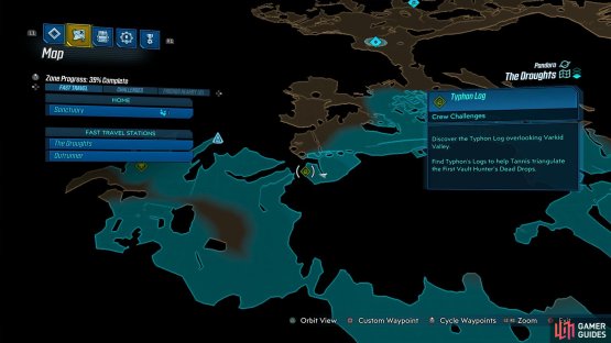 Head west after taking the ramp north of Crimson Command