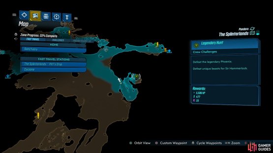 You’ll find the Legendary Hunt to the east of the map