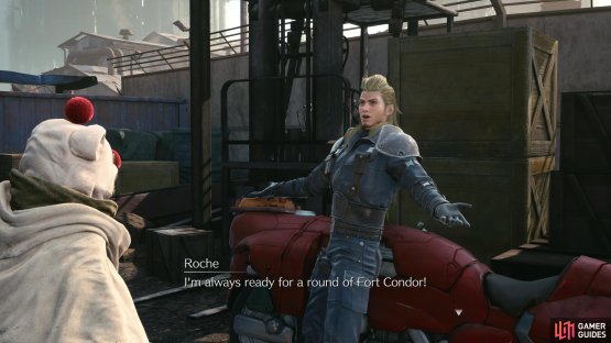 Roche, a Rank 2 opponent, can be found on the path to the train station