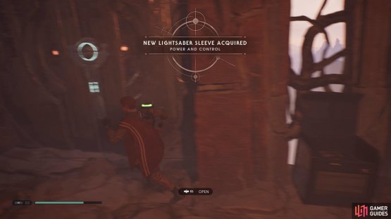 to find a Chest that contains a Power and Control Lightsaber Sleeve.