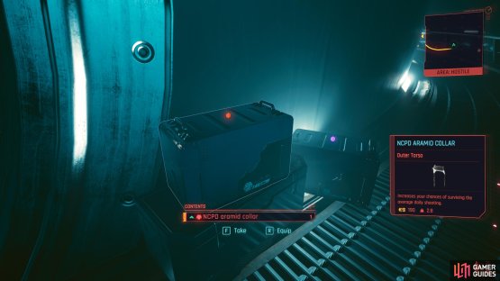 Before heading into the core, follow the walkway behind it to find some more loot.