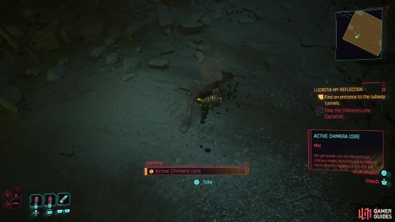 Be sure to claim the Active Chimera Core after the fight.