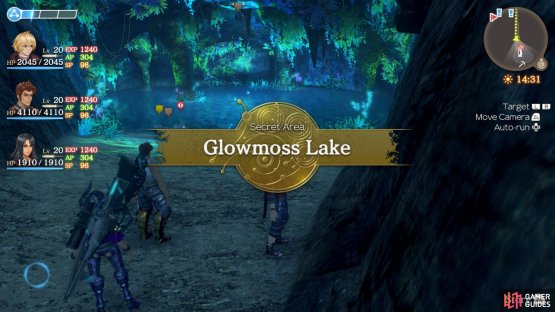 Head to the far southeast to discover Glowmoss Lake
