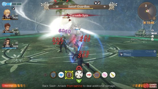 Tornado Spin will cause Knockdown and damage to targets around a circle