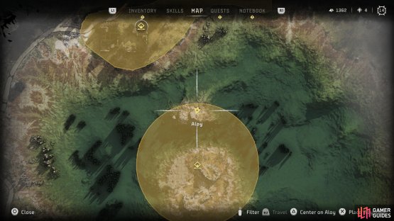 Head over to the smaller island 