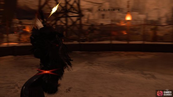 wait for this moment to dodge and counter him.