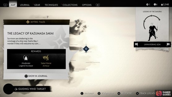 You can start this Mythic Tale at Zasho Bay, along the eastern coast