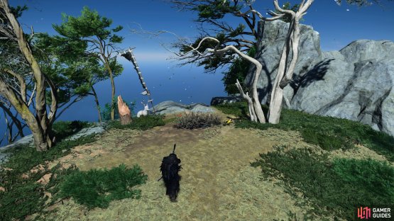 the starting spot sits overlooking the sea.