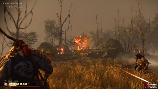 Explosive Arrows from range are ideal for this.
