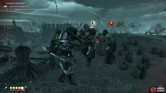 All of these hostages are out in the open so Kunai is helpful