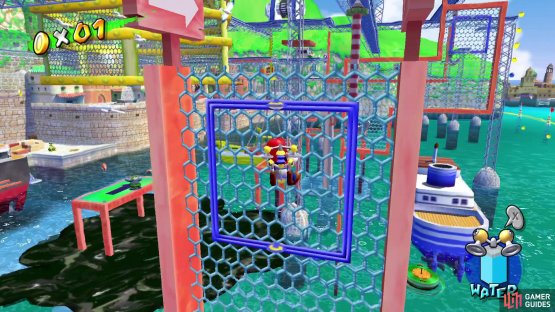 then use these gates on the red fences to reach more.