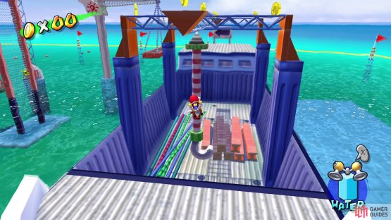 Use the hook to get across to the other side of the boat