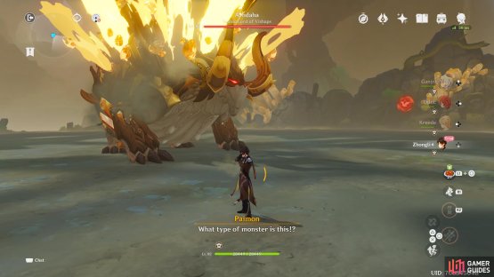 Azhdaha will shoot a barrage of rock pellets at your location