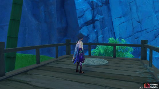 Near the Stone Gate waypoint, a circular pressure pad can be found, standing on this will generate a small updraft of wind
