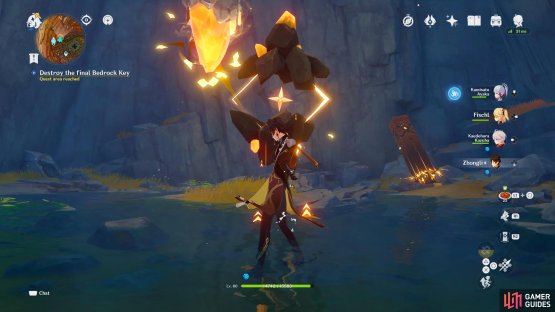 After you’ve defeated the Geovishaps, you can finish off the last Cage Formation at the bottom.