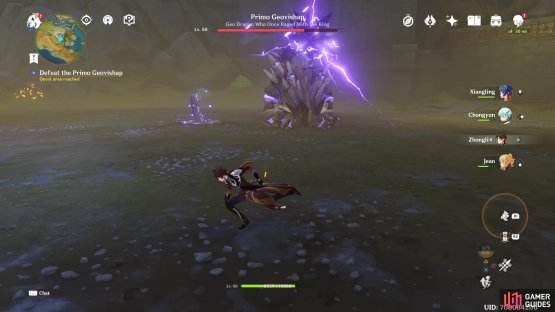 Create distance form you and the Geovishap when the tail is up to avoid the attack