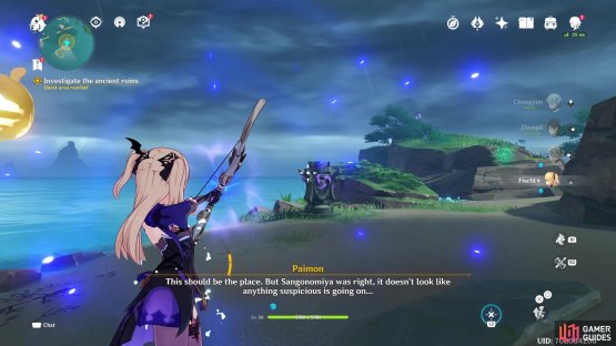 Shoot the three monuments with an electro character 