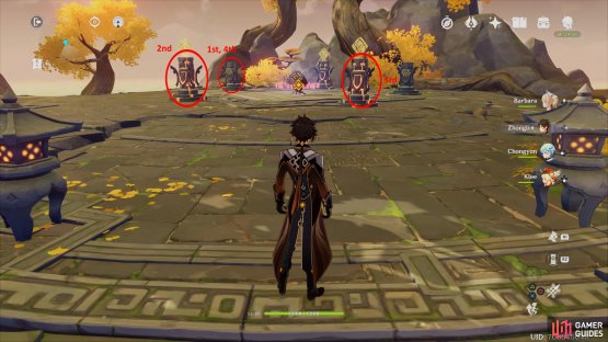 Use the order shown to complete the puzzle