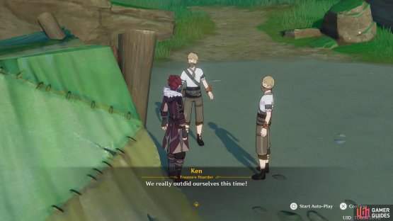 The Treasure Hoarders can be found behind the cliff northwest of Inazuma City.