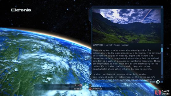 then land on the planet Eletania.