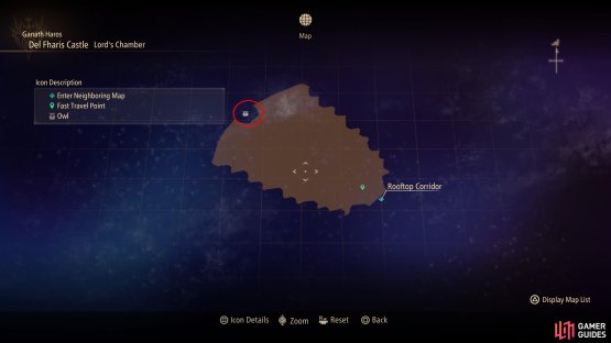 The 37th Owl is in Del Fharis Castle