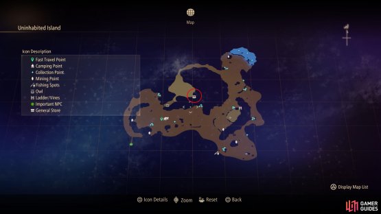 The final Owl is located on the Uninhabited Island