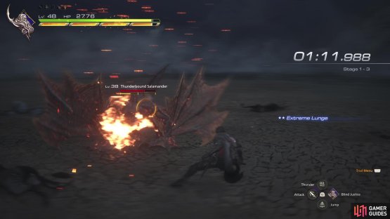 beware of the ranged fireballs from the Salamander.
