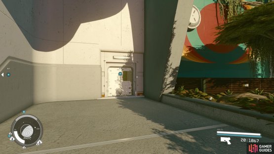 You can find the door to Infinity LTD’s roof to the right of the building.