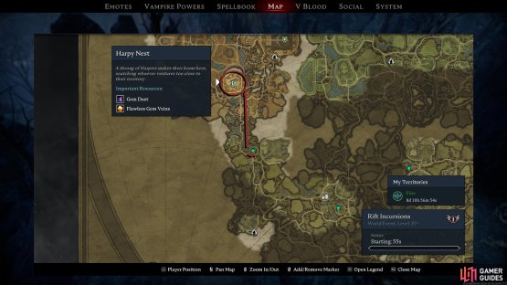 Teleport to the northwestern Farbane Woods Waygate, and follow the path north to the Harpy Nest.