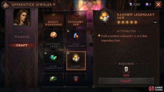 which in turn can be used to gamble on Legendary Gems.