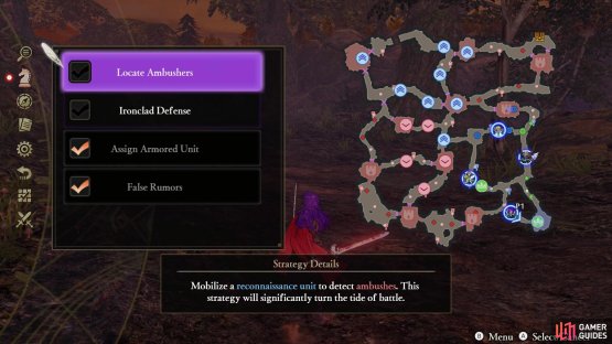 and activate the “Locate Ambushers” Strategy when prompted.