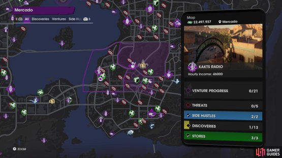 The location of the “Golden Stag” collectible on the map.