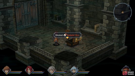 you’ll find several chests with food in the large room with multiple doors.