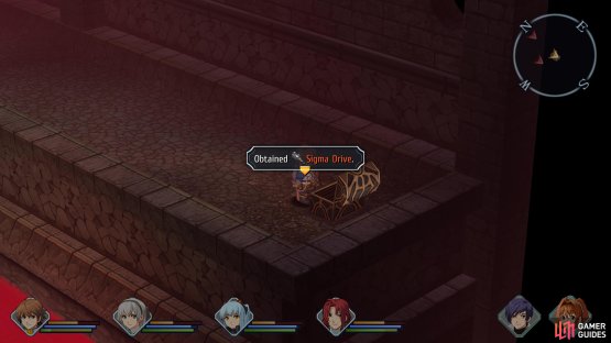Randy’s second-best weapon, Sigma Drive, can be found in the northeast corner.
