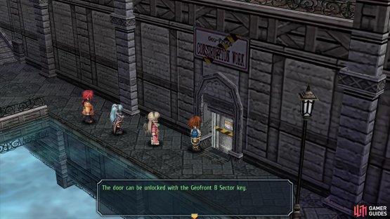 then enter the Geofront - B Sector dungeon.