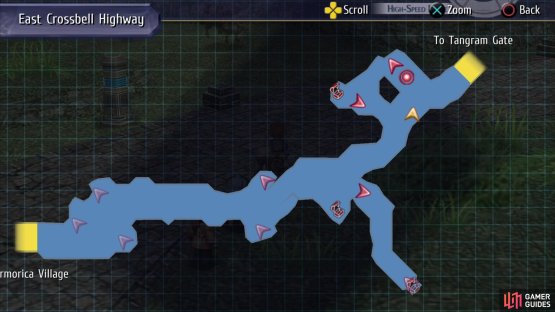 You can find the Savage Horn on the eastern end of the fourth screen of the East Crossbell Highway,