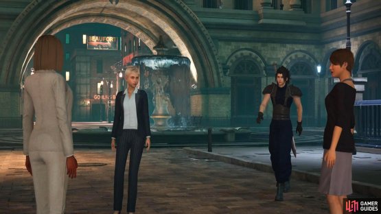 You can join both the Angeal and !Genesis fan clubs near the fountain in Chapter 2